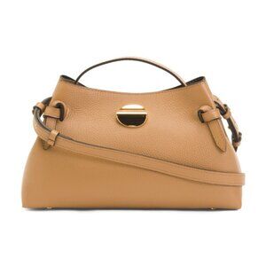 ISADORA Made In Italy Leather East West Side Bow Large Satchel